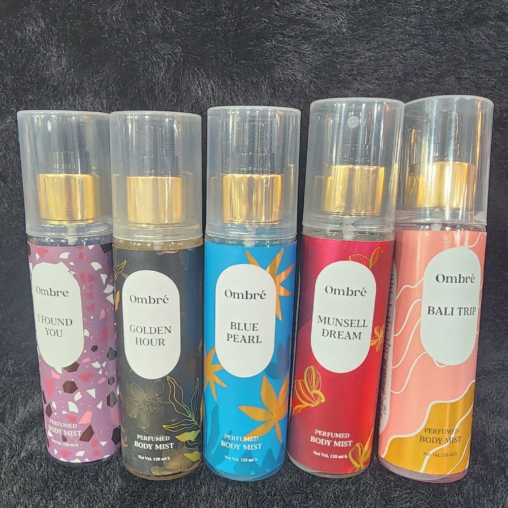 Ombre Plastic Body Mist Spray with Abstract Pattern Assorted