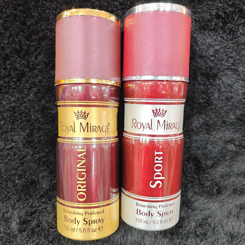 Royal Mirage Refreshing Perfumed Body Spray Red Silver 150ml