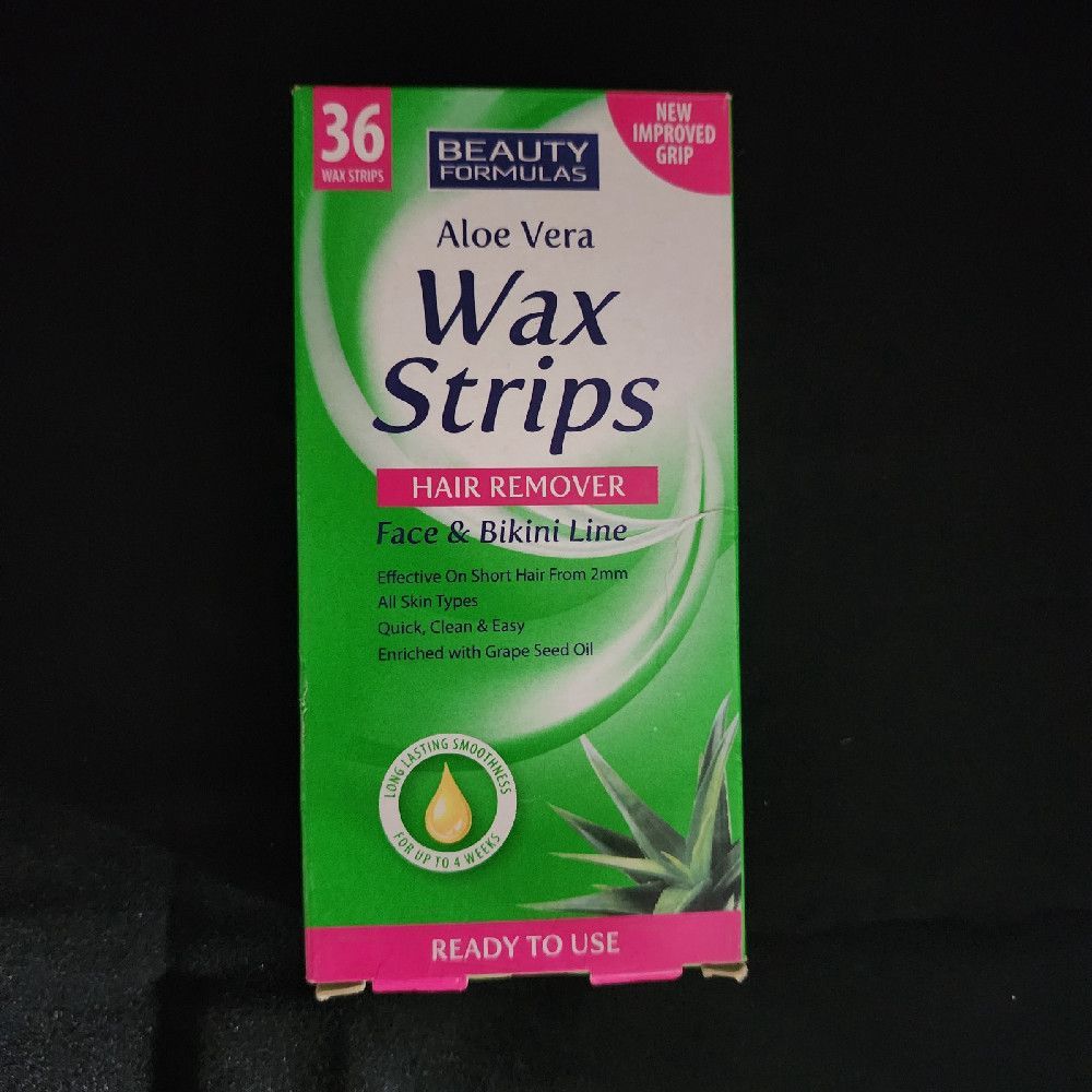 Aloe Vera Wax Strips for Face & Bikini Hair Removal – Ready to Use, Gentle Skin Care