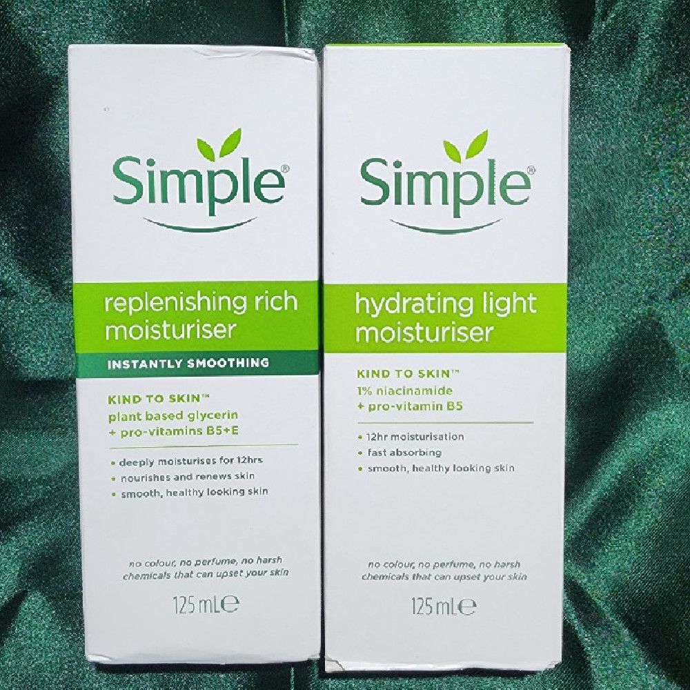Simple Replenishing Rich Moisturiser – White/Green Cardboard Pack