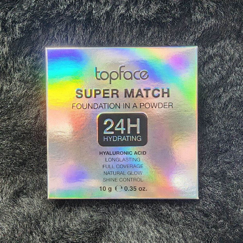 Super Match Holographic Black Foundation Powder 10g Hydrating 24H
