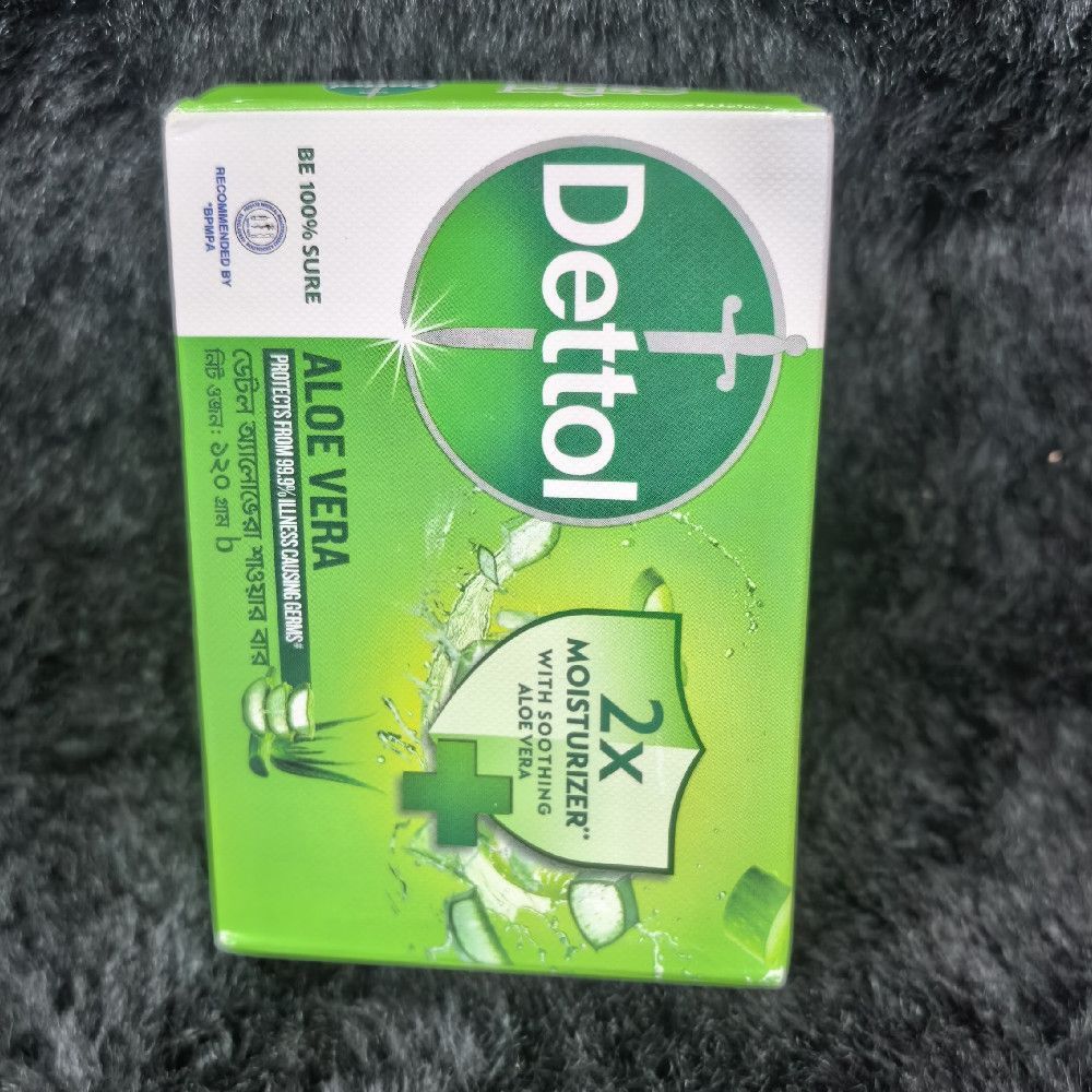Dettol Aloe Vera Moisturizing Soap 2x Moisturizer Green & White Twin