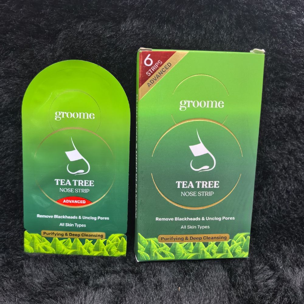 Groome Tea Tree Nose Strips for Blackhead Removal 6 Pack