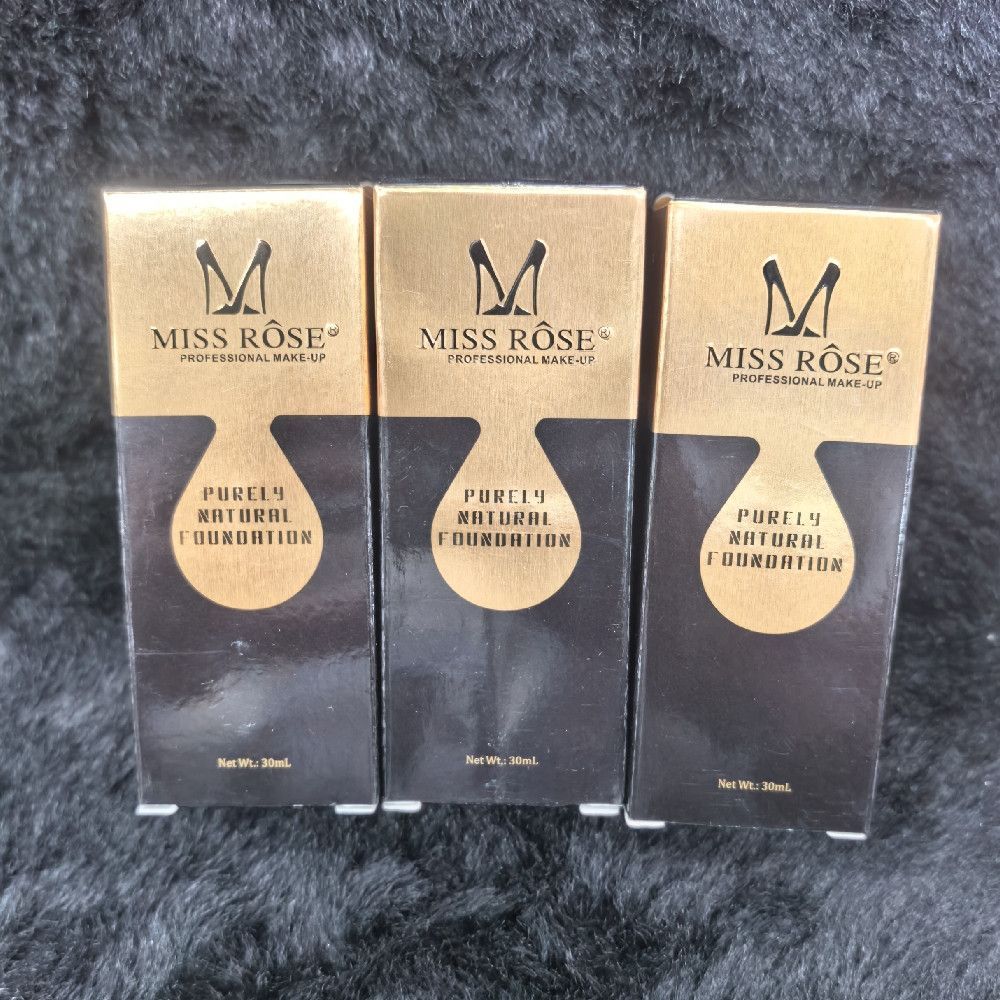 Miss Rose PURELY NATURAL FOUNDATION 30mL Cardboard Pack Makeup