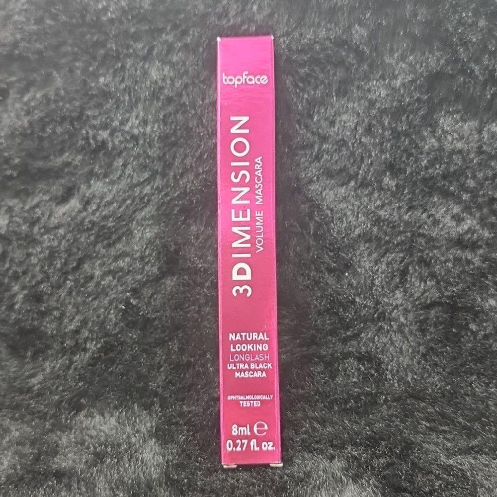 3D Dimension Volume Mascara in Pink and White Paperboard Box Packaging