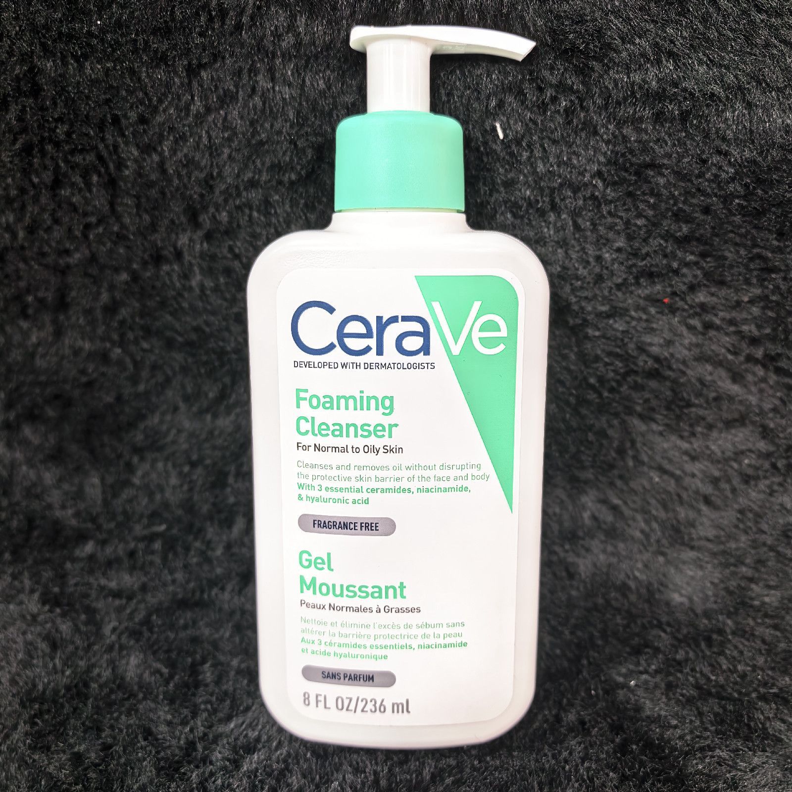 CeraVe Foaming Cleanser 236ml Fragrance-Free Gel Moussant Face Wash Gentle Daily Cleanser for All Skin Types