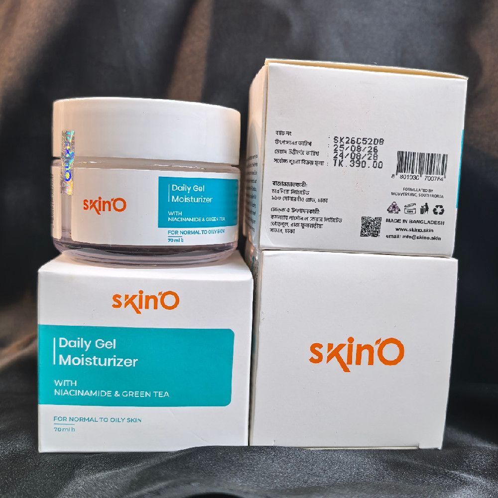 Skino Daily Gel Moisturizer with Niacinamide & Green Tea for Oily Skin
