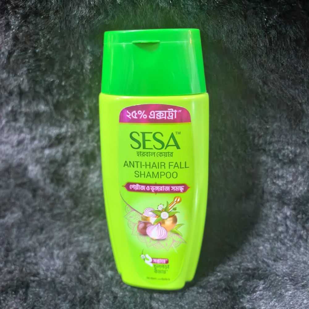 Sesa Anti-Hair Fall Shampoo Green Plastic Bottle Herbal Care