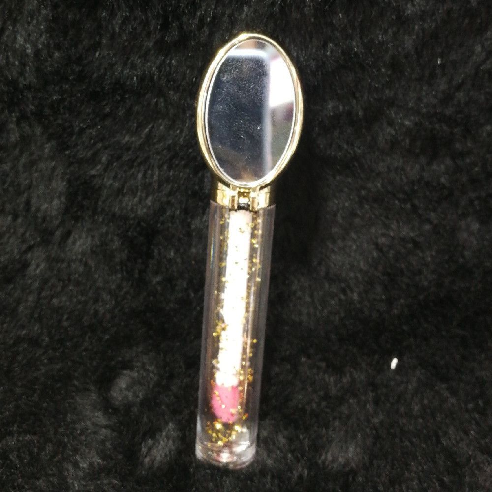 Clear Gold Pink Shimmering Glitter Lip Gloss – Plastic Tube for Glossy Shine