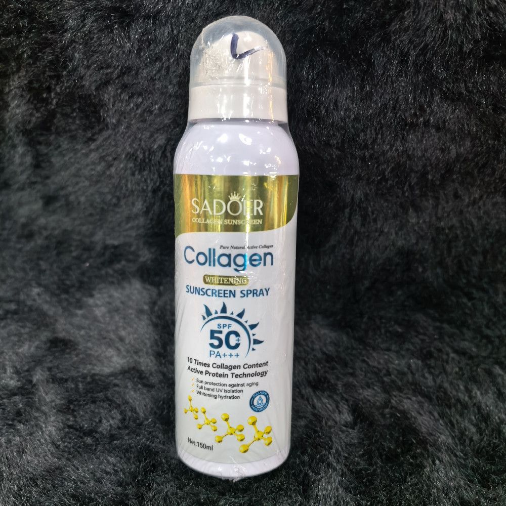 Sadoer Collagen Whitening Sunscreen Spray Protective Metal Can