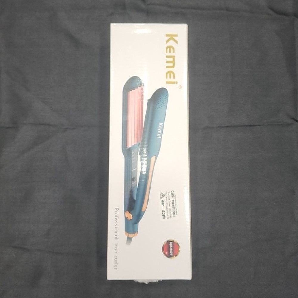 Kemei Professional Hair Curler with Blue Pink Gold Styling Barrels