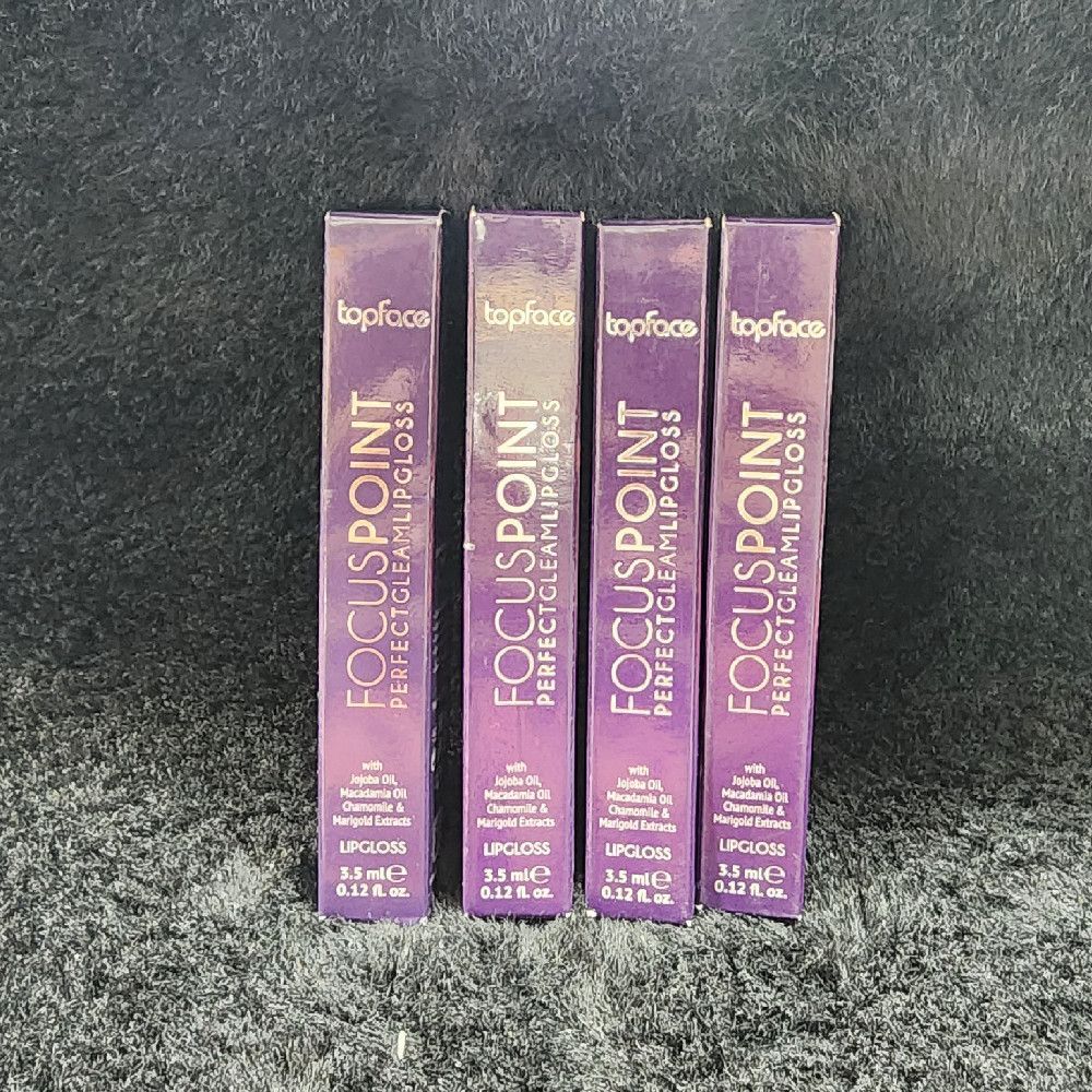 Focuspoint Perfect Gleam Lip Gloss – Purple, Gold & White, 3.5 ml