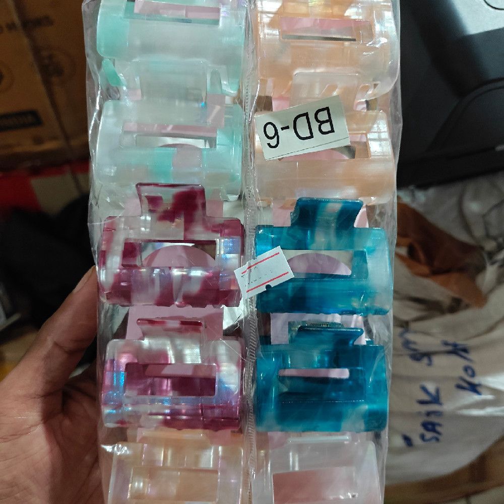 Multi‑Colour Marbled Plastic Hair Claw Hair Accessory BD‑6