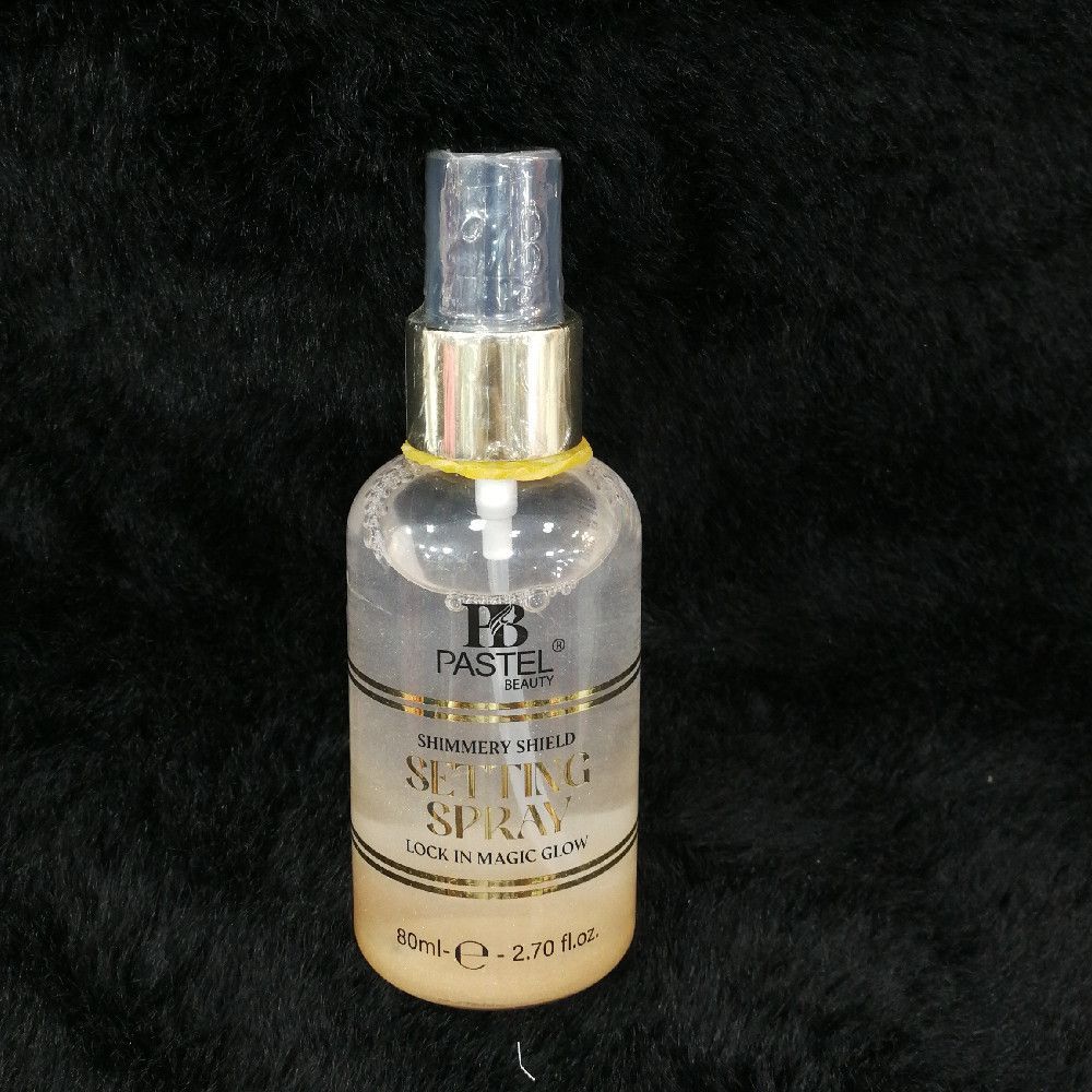 Pastel Beauty Shimmery Shield Setting Spray 80ml Clear Plastic Bottle