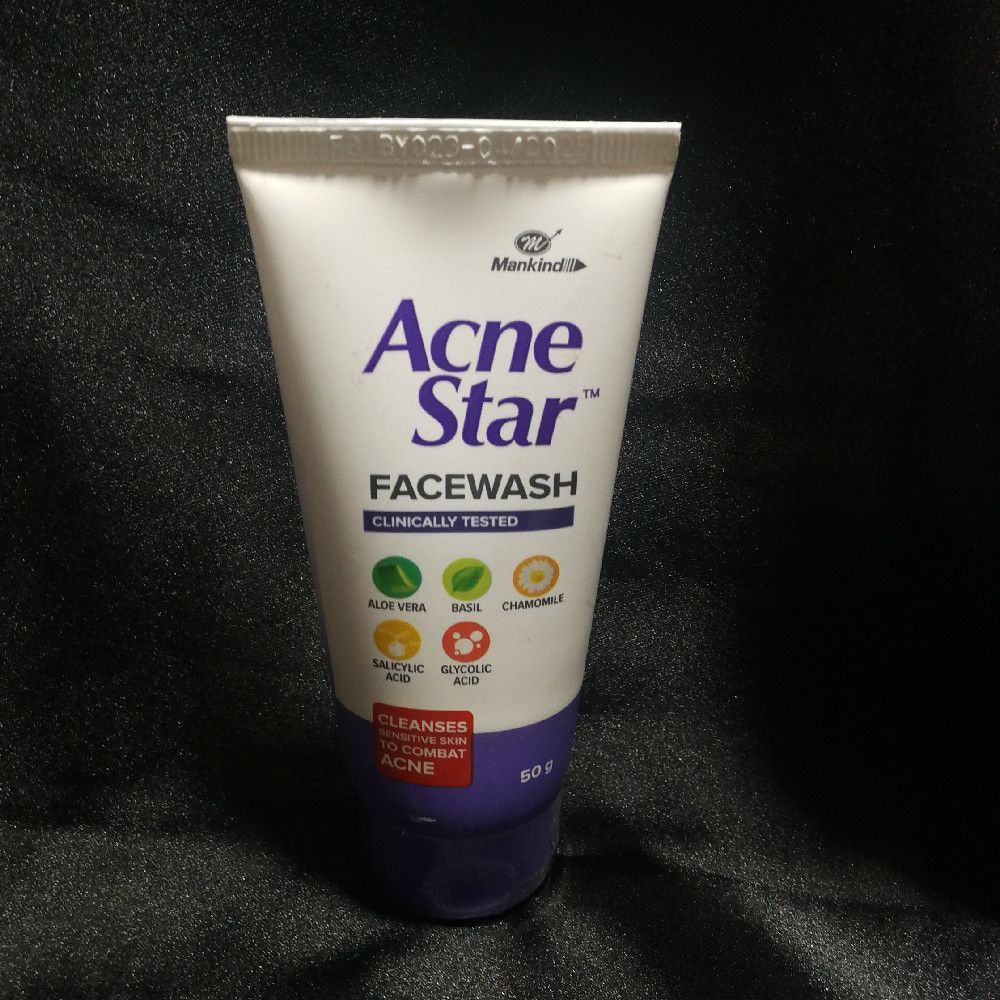 Acne Star Facewash for Sensitive Skin with Aloe Vera & Basil