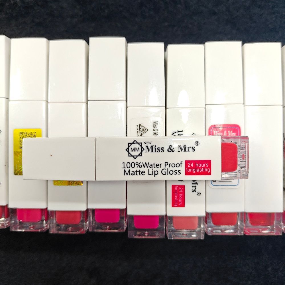 Multi-Color Lipstick Set – Pink, Red, Nude, Peach Shades in Plastic Case