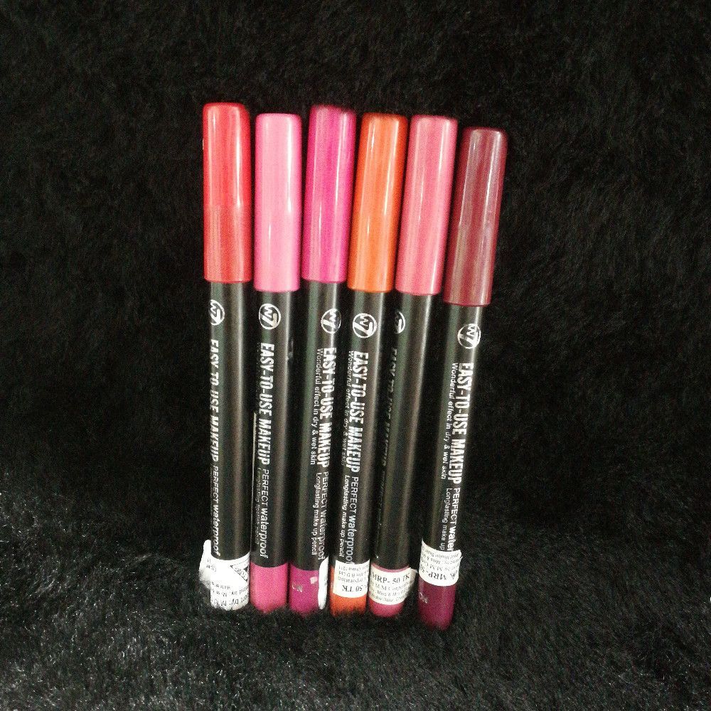 Wax Lip Liner Pencil Set – Waterproof Easy‑to‑Use Colours Pink Red Orange Maroon