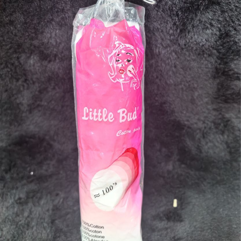 Little Bud Cotton Pads – Pink & White, Pure Cotton, Pack of 100