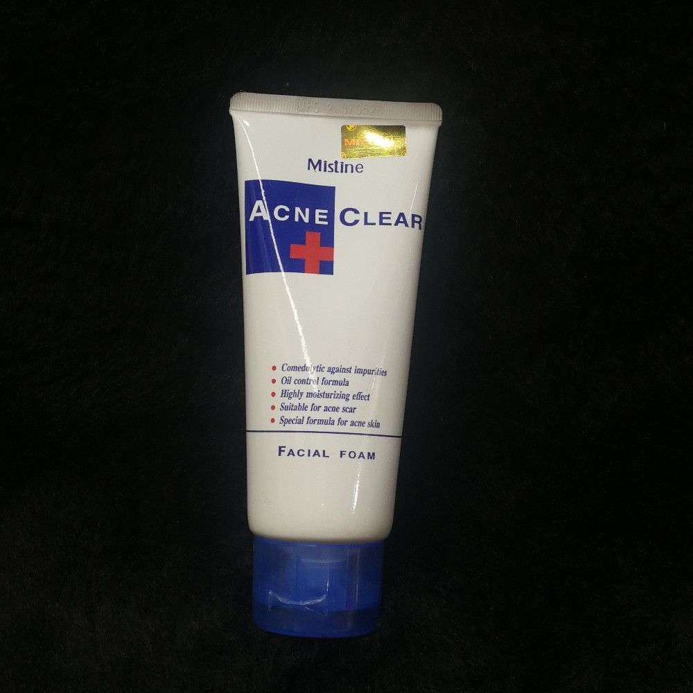 Mistine Acne Clear Facial Foam for Oily Skin White Blue Red Pack