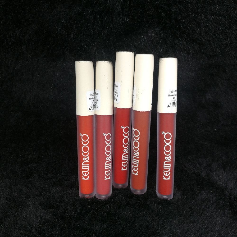 KELIN&COCO Liquid Lipstick Trio – Red, Maroon & Brown Shades