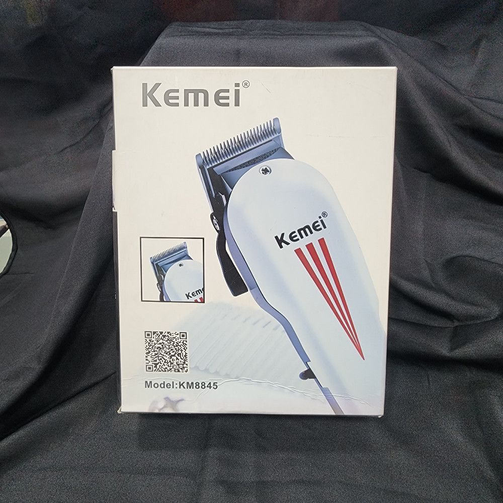 Kemei KM8845 Hair Clipper Grooming Tool - White Red Blue Black