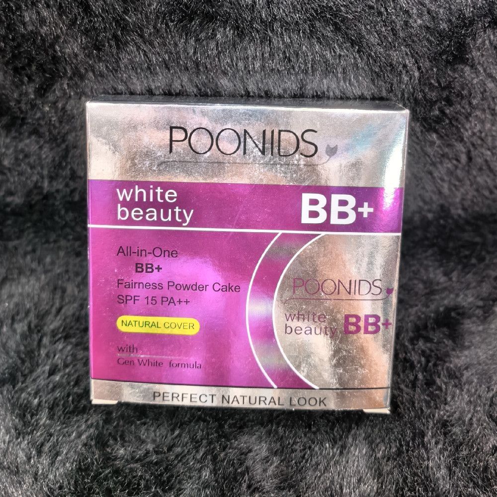 BB+ Fairness Powder Cake SPF15 PA++ Silver Pink White Yellow Cardboard
