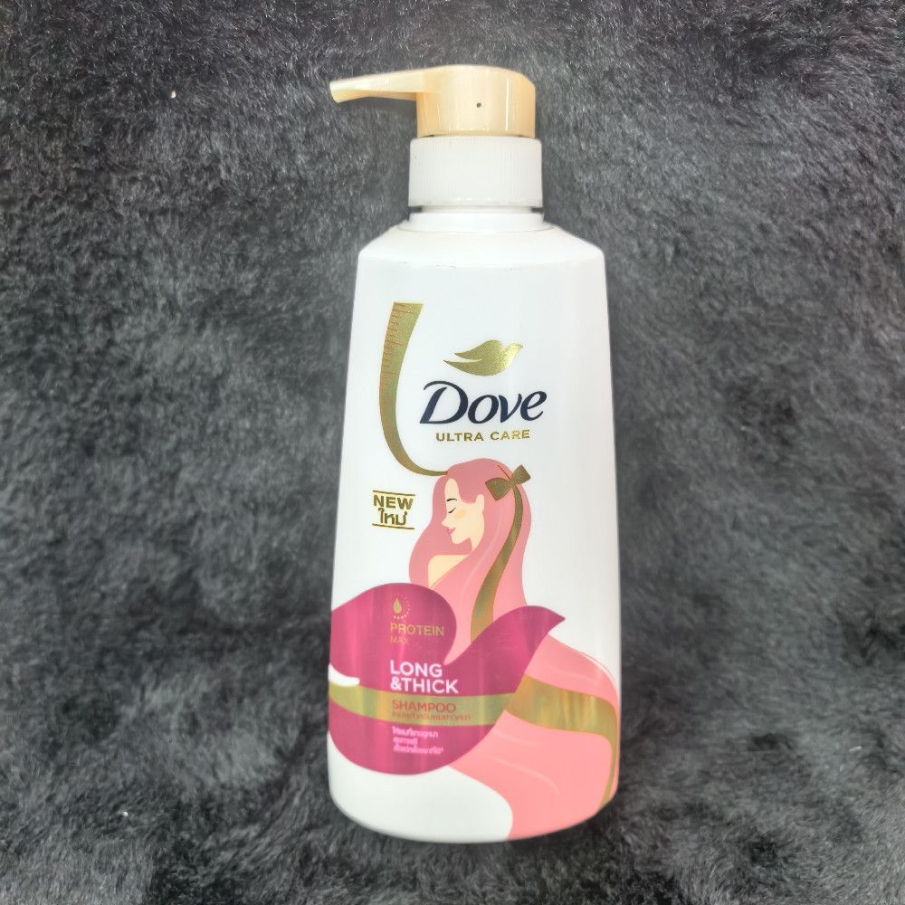 Dove Ultra Care Protein Max Long And Thick Shampoo White Pink Bottle