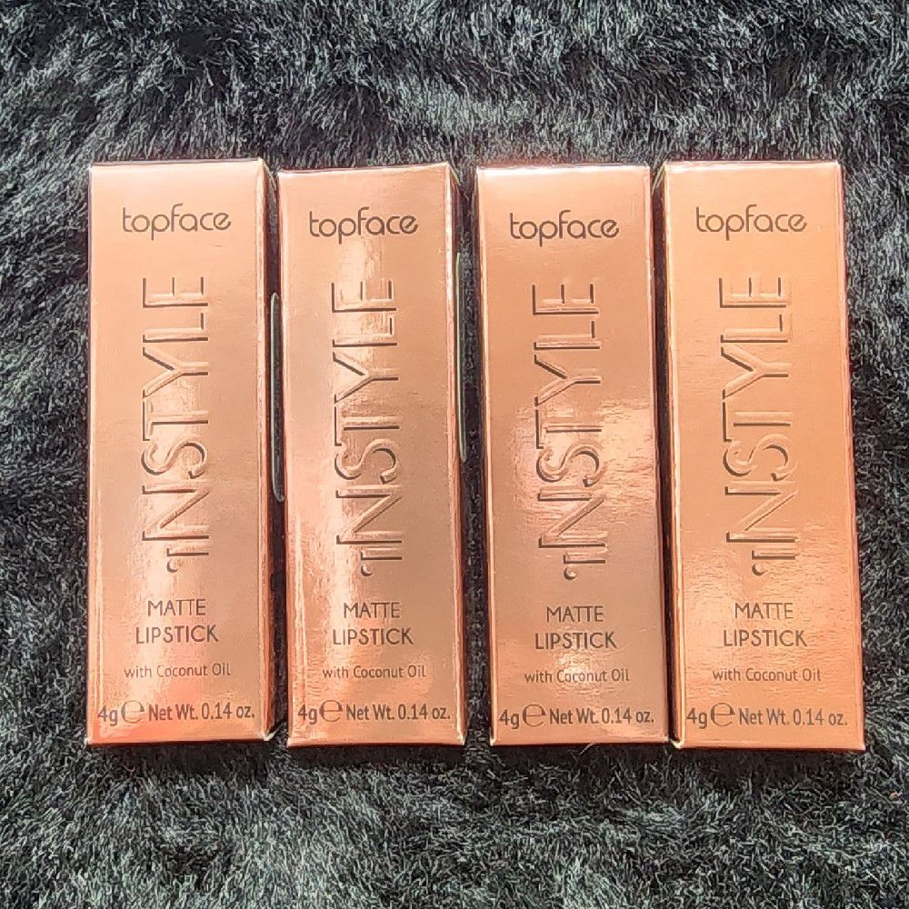 Topface Instyle Matte Lipstick Rose Gold & Gold with Coconut Oil 4g