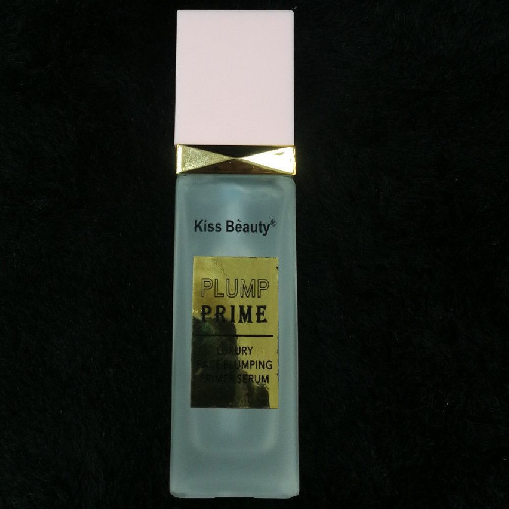 Kiss Beauty Luxury Face Plumping Primer Serum Clear Glass Bottle