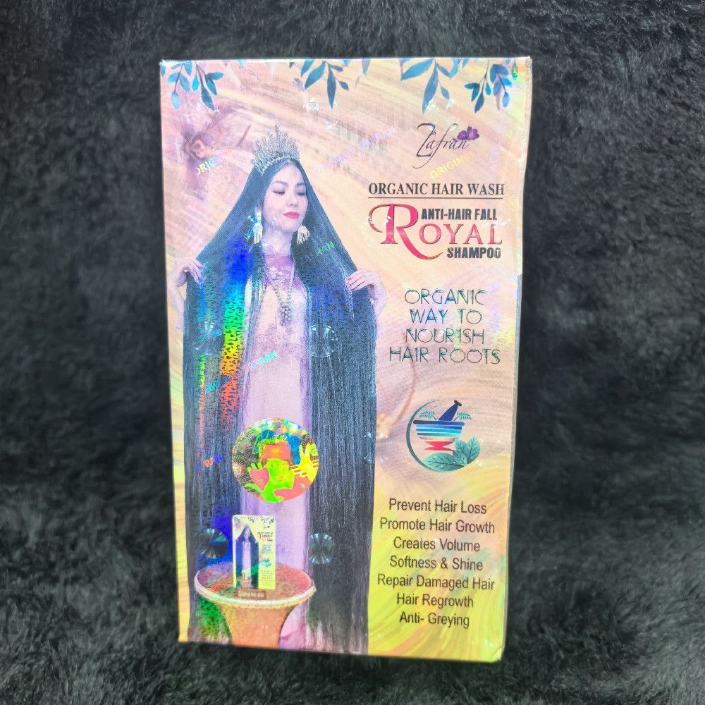 Zafran Organic hair wash anti hair fall royal shampoo