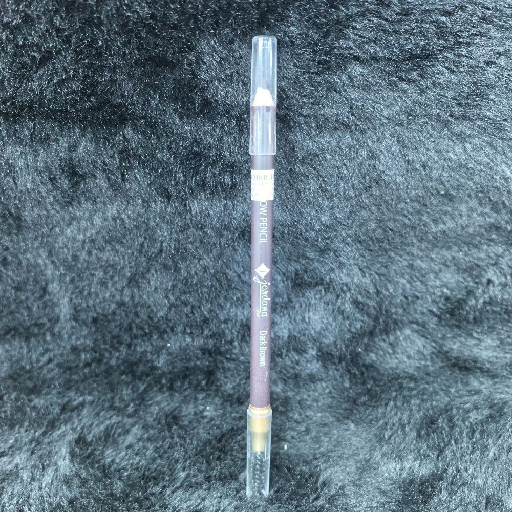Brown Wax Wood Eyebrow Pencil with Clear and Gold Accents for makeup