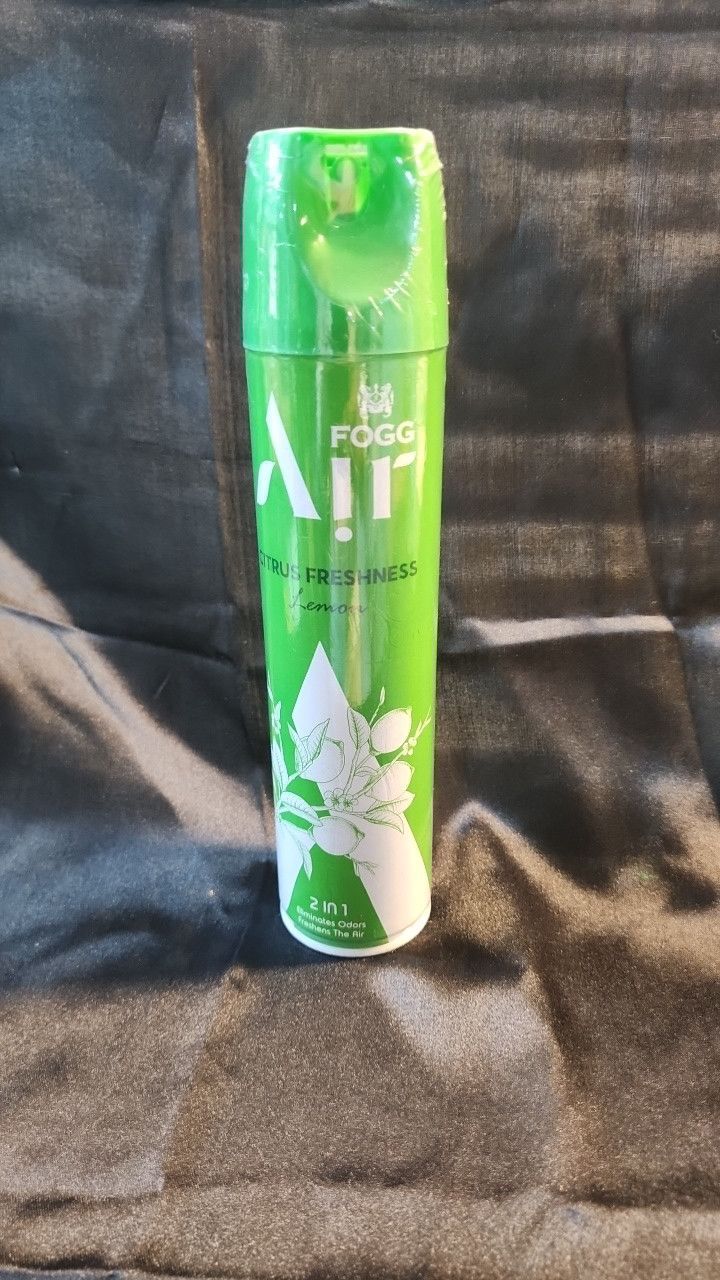 Fogg Air Freshener Green White Citrus 2-in-1 Car Air