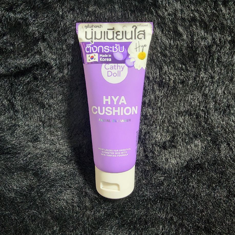HYA Cushion Facial Cleanser Purple White Plastic Bottle Made in Korea