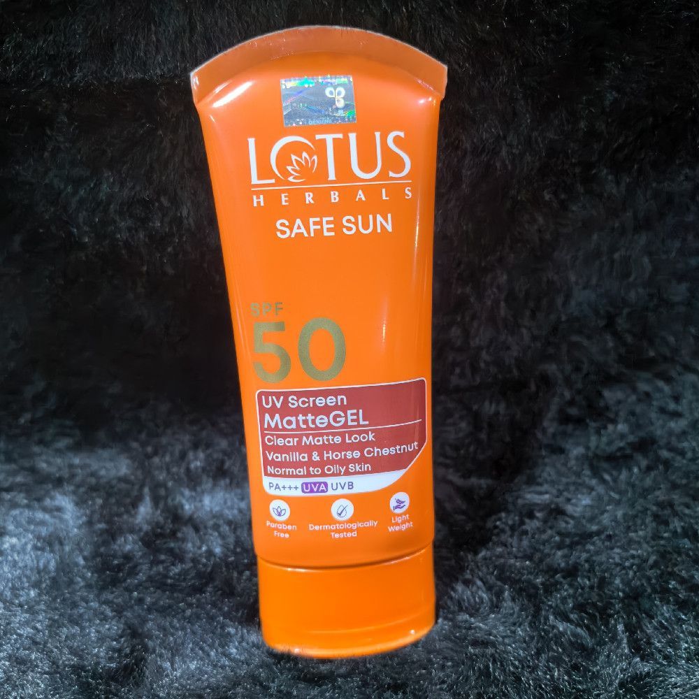 Lotus Herbals Safe Sun SPF 50 UV Screen MatteGEL Sunscreen