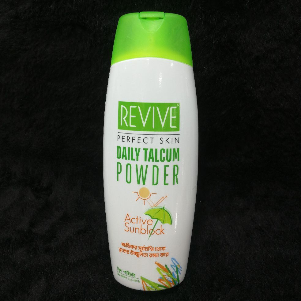 Revive Daily Talcum Powder – White, Green & Orange Powder for Perfect Skin