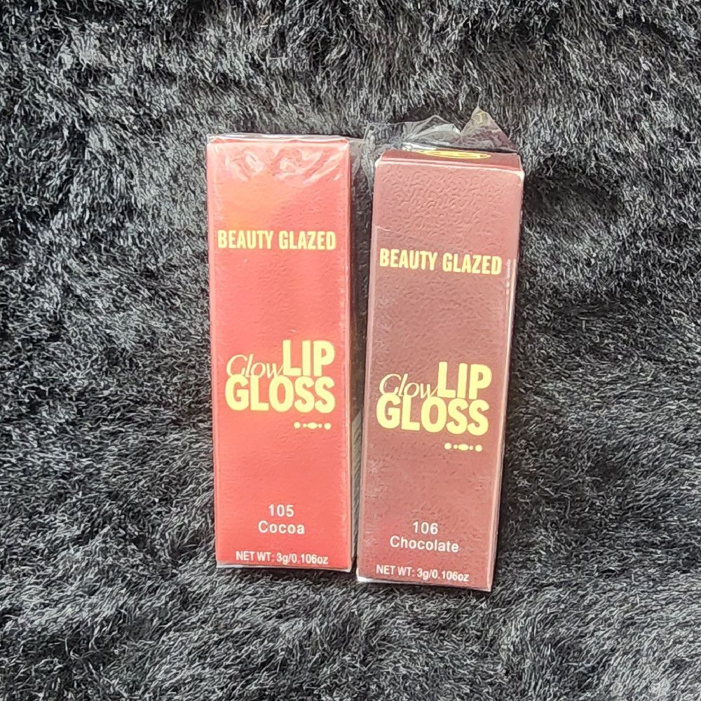 Red & Brown Lip Gloss – 3g Paperboard Pack – BEAUTY GLAZED Glow