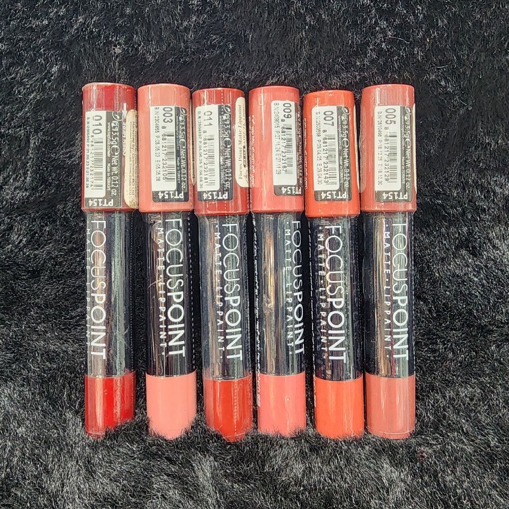 Focuspoint Matte Lip Paint Pink Red Black Cosmetics Lip Colour