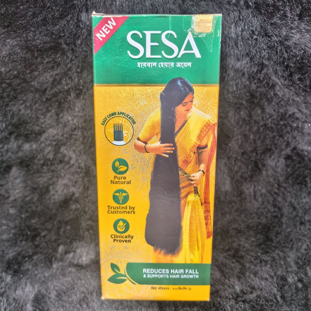 Sesa Herbal Hair Oil Box with Easy Comb Applicator Pure Natural