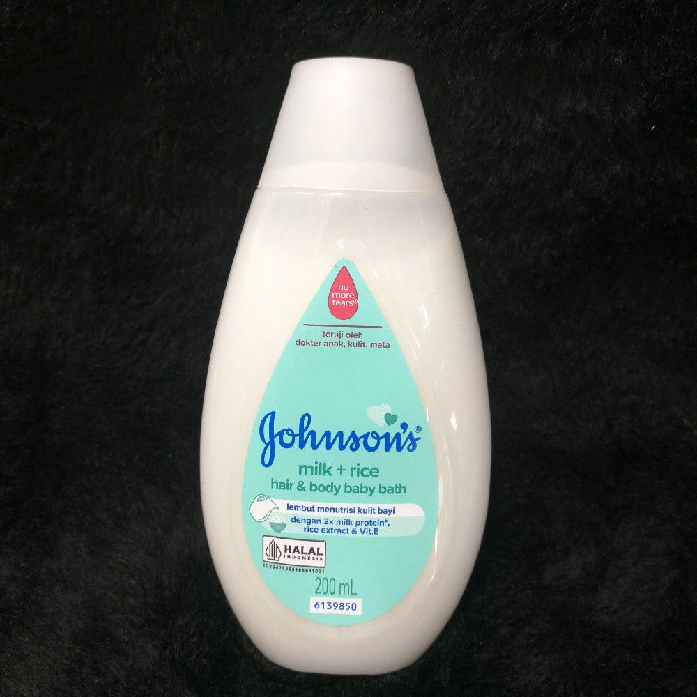 Johnson's Baby Bath Milk + Rice 200ml Tear-Free Shampoo Gentle