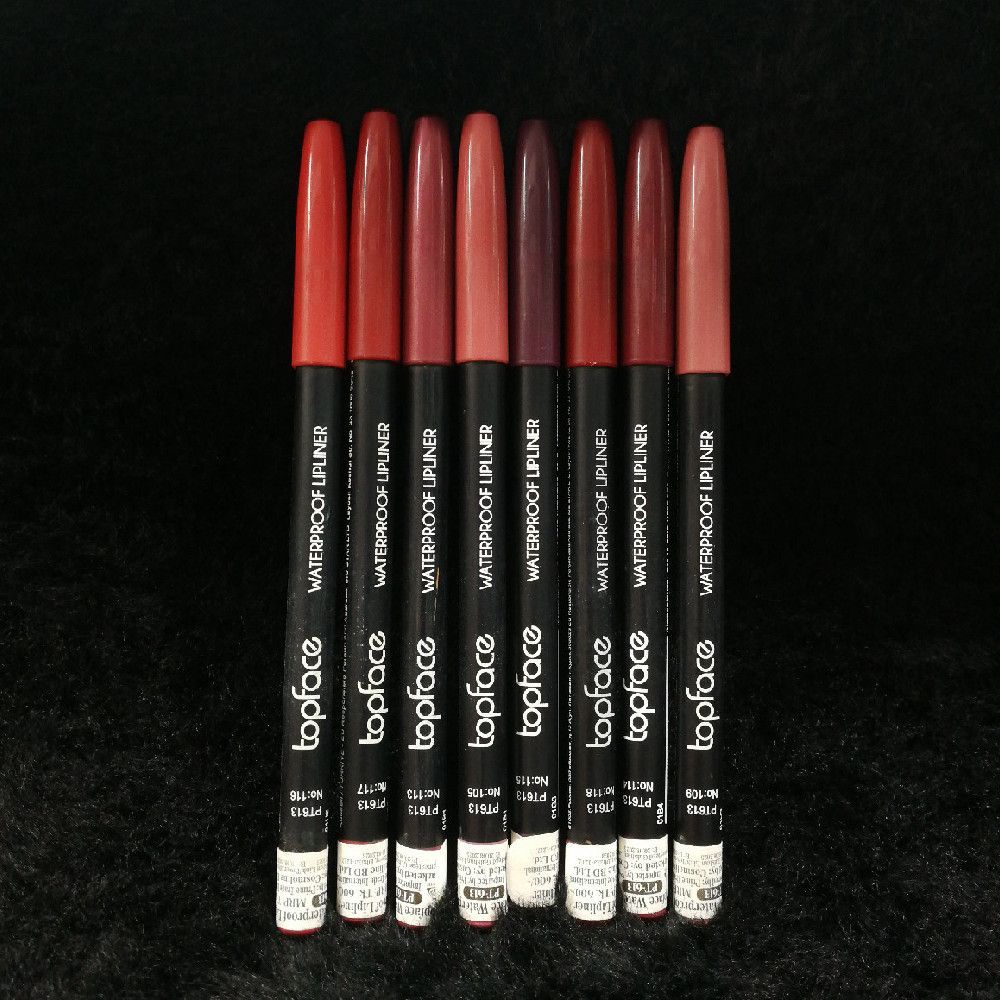 Waterproof Lipliner Pencil Set - Red, Maroon, Pink, Brown Shades