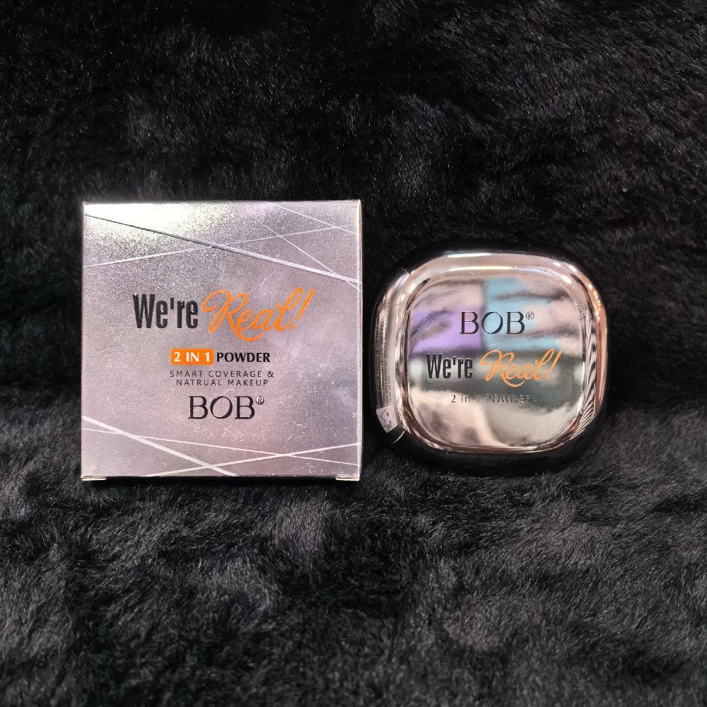 2 in 1 Powder Metallic Plastic Face Powder Silver Black Orange