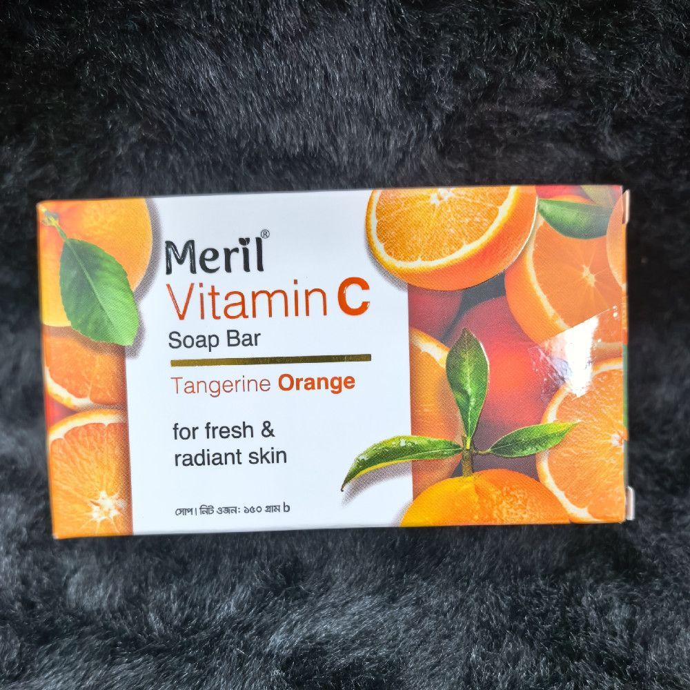 Meril Vitamin C Tangerine Orange Soap Bar for Fresh and Radiant