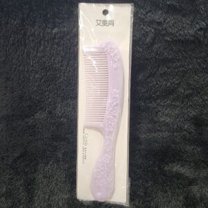 Pink and White Floral Plastic Comb for Women – Gentle Detangling