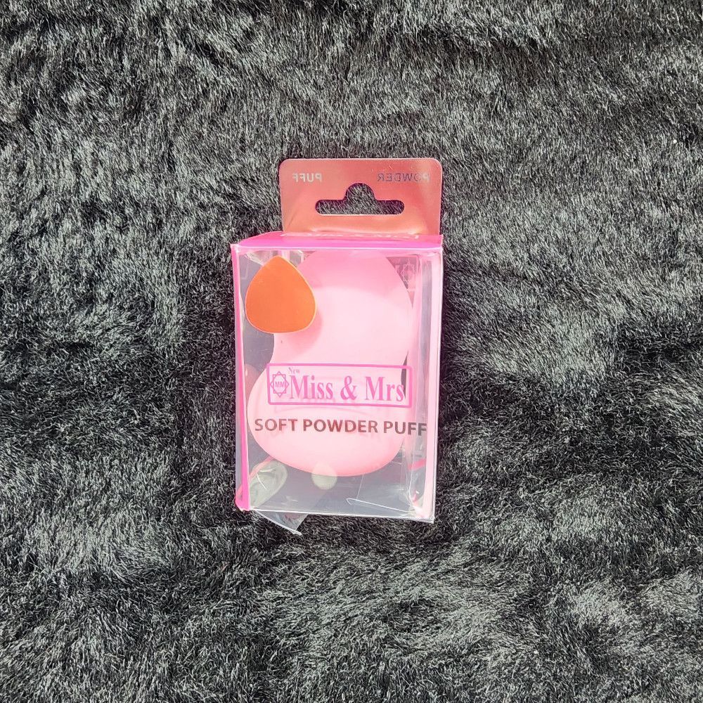 Miss & Mrs Soft Powder Puff Pink Orange Sponge for Makeup Application