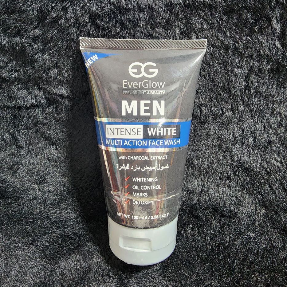 EverGlow Men White Face Wash with Charcoal – Multi‑Action Whitening