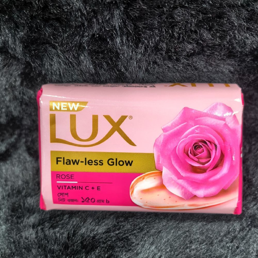 Lux Rose Flaw-less Glow Soap with Vitamin C and E New Formula
