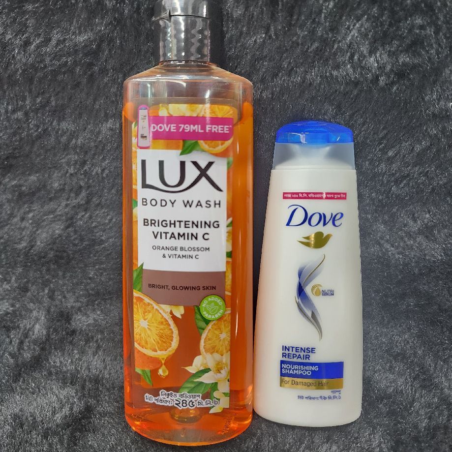 Lux Body Wash Brightening Vitamin C Orange Blossom 79ml Clear Bottle