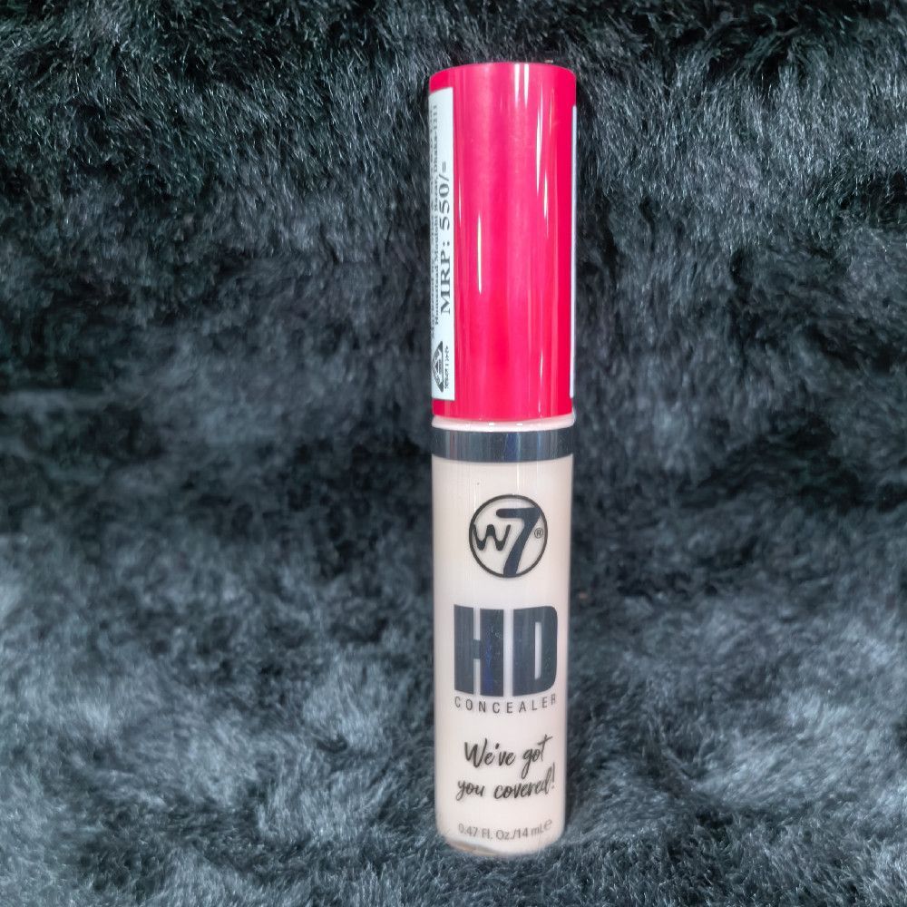 W7 HD Concealer Liquid Makeup Beige Pink Plastic Tube 14 mL