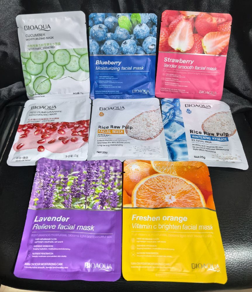 Flower Facial Mask Pack – Lavender, Orange, Blueberry, Strawberry
