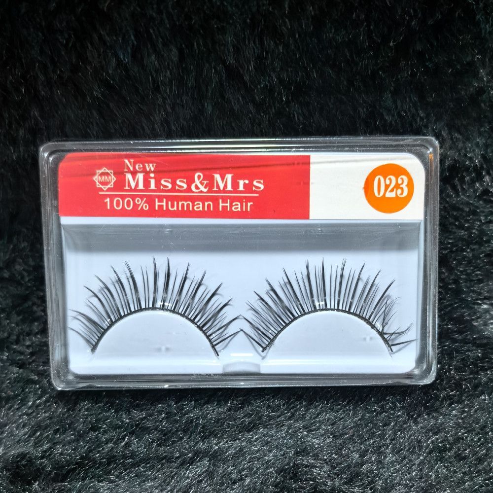 False Eyelashes – 100% Human Hair, Spiky/Feathered in Black, White, Red